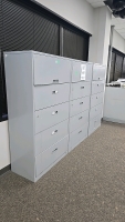 (3) Sections of 36"x18"x66" Drawers - 2