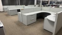 6- PERSON HAWORTH MODULAR WORK STATIONS - 2