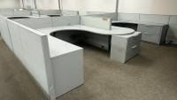 4- PERSON HAWORTH MODULAR WORK STATIONS - 3