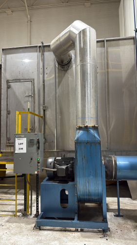 DRY STATION WITH BLOWER AND (2) AIR KNIVES MAXUM BLOWERS, PLUS (2) CONTROL CABINETS 12'FT LONG X 104"WIDE X 122"WITHOUT LEG, WITH LEG 163"HEIGHT( IT ONLY HAS SUPPORT ON ONE SIDE), (LOCATION: PLANT 3, 29883 BECK RD, Wixom, MI 48393)