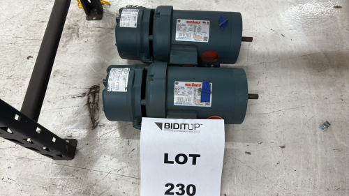LOT (2) LEESON ELECTRIC WATTSAVER MOTORS, CAT. NO: 119563.00, MODEL: C6T17FK105A, HP: 1, RPM: 1760, FRAME: 56C, (LOCATION: PLANT 3, 29883 BECK RD, Wixom, MI 48393)