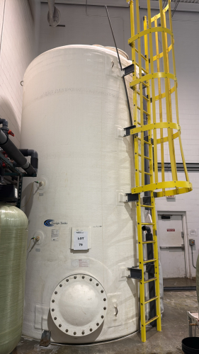2016 DESiGN TANKS SOFTENER BRINE TANK Item type: Industrial Brine TankMake: Design TanksYear: 2016Serial Number: 18178Capacity: 8,000 gallonsMaterial: Isophthalic PolyesterDimensions: 9'-0" x 17'-11" HT. (30 Ton Brinemaker)Pressure: AtmosphericTemperatur
