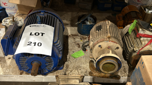 LOT ASST'D MOTORS AND PUMPS FOR PARTS NO RACKING, (LOCATION: PLANT 5, 48668 Alpha Dr, Wixom, MI 48393)