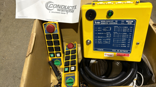 Conductix-Wampfler SAGA1-K1 Remote Control System, Model SAGA1-K1, 2 Transmitters, (LOCATION: PLANT 5, 48668 ALPHA DR, WIXOM, MI 48393)