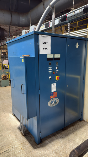 DYNAPOWER INDUSTRIAL RECTIFIER WITH POWER BOX Make: Dynapower CompanyInput Voltage: 480 VoltsOutput Voltage: 15 VoltsInput Current (Amps): 263 AmpsOutput Current (Amps): 10,000 AmpsINPUT Phase: 3INPUT Frequency (Hz): 60 HzINPUT Power Rating (KVA): 219 KVA