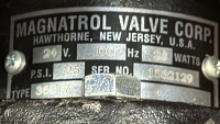 LOT (2) Magnatrol 36S17 Solenoid Valve, 24V DC, 23 Watts, 25 PSI, Brass Body (LOCATION: PLANT 5, 48668 ALPHA DR, WIXOM, MI 48393) - 2