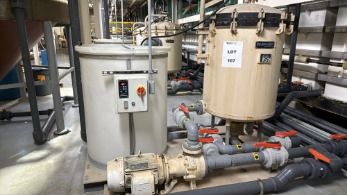 ANODE PRODUCTS CO, INC SLIM-LINE FILTRATION UNIT WITH CONTROL,, PUMP, AND TANK ON SKID, (LOCATION: PLANT 5, 48668 Alpha Dr, Wixom, MI 48393)