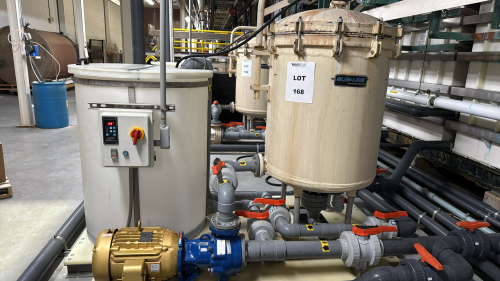 ANODE PRODUCTS CO, INC SLIM-LINE FILTRATION UNIT WITH CONTROL,, PUMP, AND TANK ON SKID, (LOCATION: PLANT 5, 48668 Alpha Dr, Wixom, MI 48393)