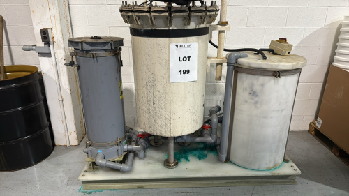 ANODE PRODUCTS CO, INC SLIM-LINE FILTRATION UNIT WITH PUMP, TANK AND SERFILCO ON SKID, (LOCATION: PLANT 5, 48668 Alpha Dr, Wixom, MI 48393)