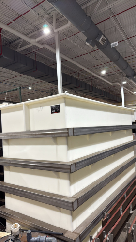 CORRO-TECH C-T INDUSTRIAL PLASTIC TANK, (UNUSED) APPROX, 131"L x 52"W X 82"H, MEASUREMENTS WITH OUT METAL FRAME, (LOCATION: PLANT 5, 48668 Alpha Dr, Wixom, MI 48393)