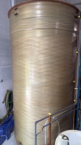 BELDING TANK TECHNOLOGIES RINSE WASTE HOLDING TANK, 14,923 GAL WITH ARO DOUBLE DIAPHRAGM PUMP AND EASTON HIGH PRESSURE FILTER UNIT Item type: Industrial Storage TankMake: Belding Tank TechnologiesModel: C-OFV-11-14923ORDER Number: 32098Tank Capacity: 14,