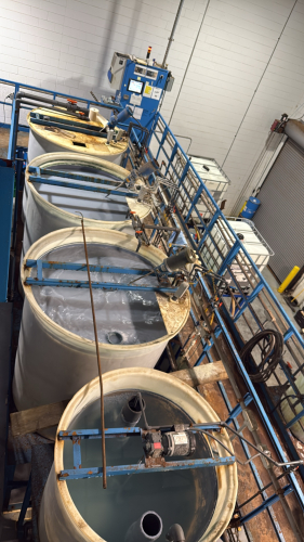 COMPLETE WATER TREATMENT LINE CONSIST OF: LOT'S 81 THRU LOT'S 100 AND INCLUDEDS: metal frame, multiple pipes and valves, (LOCATION: PLANT 5, 48668 Alpha Dr, Wixom, MI 48393)