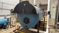 BURNHAM 3L-150-50-G-PF COMERCIAL BOILER WITH THE C4-G-25 POWER FLAME BURNER, AND BIOILER FEED TANK, APPROX. 14'FT LONG x 6'FT W (LOCATION: PLANT 5, 48668 Alpha Dr, Wixom, MI 48393)Item type: Industrial BoilerMake: Burnham - 5