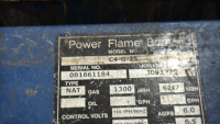 BURNHAM 3L-150-50-G-PF COMERCIAL BOILER WITH THE C4-G-25 POWER FLAME BURNER, AND BIOILER FEED TANK, APPROX. 14'FT LONG x 6'FT W (LOCATION: PLANT 5, 48668 Alpha Dr, Wixom, MI 48393)Item type: Industrial BoilerMake: Burnham - 16