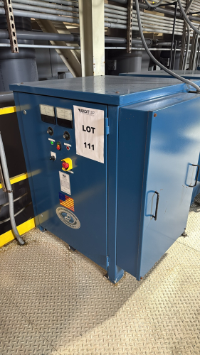 DYNAPOWER INDUSTRIAL RECTIFIER WITH POWER BOX Make: DynapowerSerial Number: 503320-007-002Input Voltage: 480 VoltsOutput Voltage: 8 VoltsInput Current (Amps): 48 AmpsOutput Current (Amps): 3000 AmpsINPUT Frequency (Hz): 60 HzINPUT Phase: 3Power Input (KVA