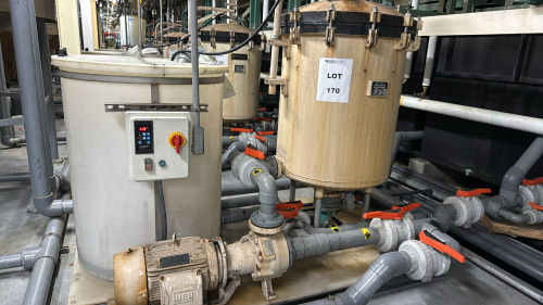 ANODE PRODUCTS CO, INC SLIM-LINE FILTRATION UNIT WITH CONTROL,, PUMP, AND TANK ON SKID, (LOCATION: PLANT 5, 48668 Alpha Dr, Wixom, MI 48393)