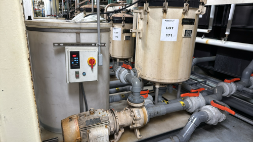 ANODE PRODUCTS CO, INC SLIM-LINE FILTRATION UNIT WITH CONTROL,, PUMP, AND TANK ON SKID, (LOCATION: PLANT 5, 48668 Alpha Dr, Wixom, MI 48393)