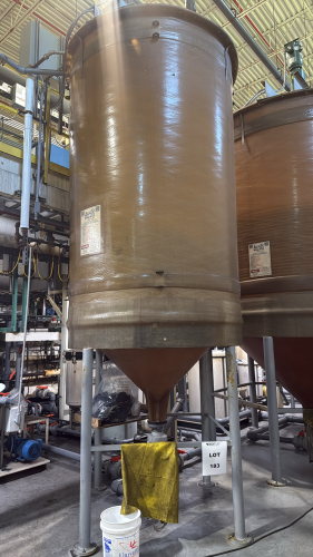 BOLDING 2117 GAL TANK WITH MIXER POWER BOX AND STAND Item type: Industrial Storage TankCapacity: 2,117 U.S. GallonsDESIGN Pressure: AtmosphericTemperature: 140&deg;FTANK TAG: MICRO POR NICKEL PLATE SOLUTION TANKManufacturing Date: 9/16(LOCATION: PLANT 5, 4866