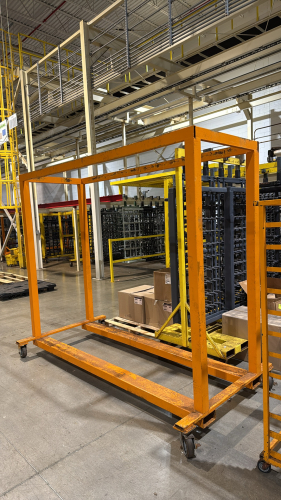 LOT (2) PRODUCTION TRANSFER CARTS APPROX. 8' FT LONG X 82"H, (LOCATION: PLANT 5, 48668 Alpha Dr, Wixom, MI 48393)