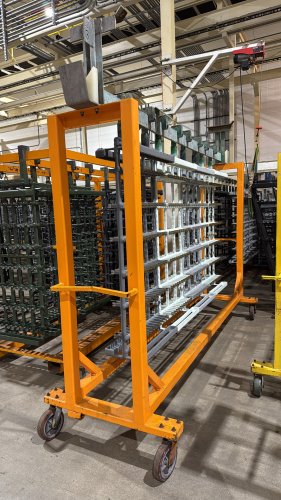 LOT (4) PRODUCTION TRANSFER CARTS APPROX. 10' FT LONG X 38"W X 82"H, (LOCATION: PLANT 5, 48668 Alpha Dr, Wixom, MI 48393)