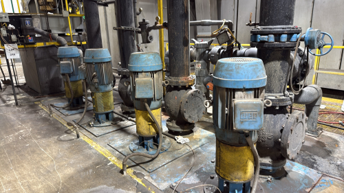 Industrial Sludge System WITH 4 PUMPS, AND CONTROL PANEL, WEG Motors, 480V, 3 Phase, 60Hz, 400 Amp Service, ( WITH VALVES AND PIPES), (LOCATION: PLANT 3, 29883 BECK RD, Wixom, MI 48393)
