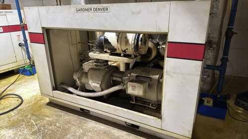 2003 GARNER DENVER EBM99K COMPRESSOR, 75 HP 90"L x 55"W x 60"H, (MISSING COVERS), (LOCATION: PLANT 3, 29883 BECK RD, Wixom, MI 48393)