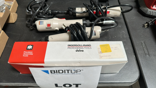 LOT OF (4) INGERSOLL-RAND DELVO ELECTRIC SCREWDRIVERS, MODEL: ES90T