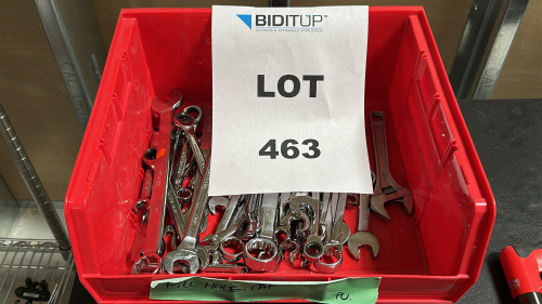 LOT OF ASSORTED WRENCHES, TO INCLUDE: SOCKET, PIPE, COMBINATION, ETC.