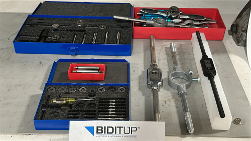 LOT OF ASSORTED TAP & DIE SETS, TO INCLUDE: GREENFIELD INDUSTRIES, ETC.