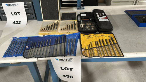 LOT OF ASSORTED REAMER SETS / METRIC COUNTERBORE SETS / HOLE SAW KITS, TO INCLUDE: LAVALLEE & IDE, INC., PROCUT, THE MORSE COMPANY, DRILLAX, ETC.