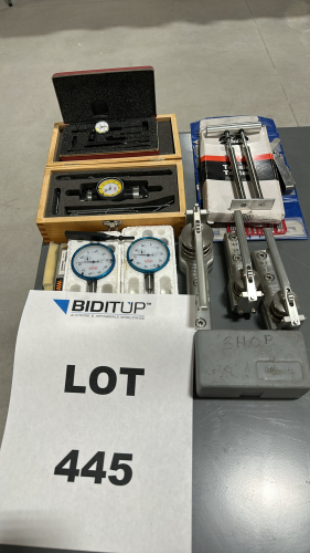 LOT OF ASSORTED TESTING INDICATORS/GAGES, TO INCLUDE: SHARS, MHC INDUSTRIAL SUPPLY, STARRETT, GATES, ETC.,