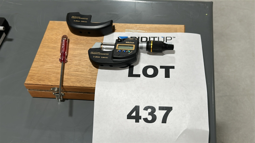 MITUTOYO ABSOLUTE HIGH ACCURACY DIGIMATIC MICROMETER, 0-25mm, MODEL: D2