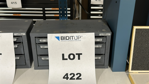 HUOT 3-DRAWER DRILL TAP STORAGE, TO INCLUDE: ALL CONTENTS