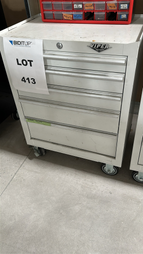 VIPER 5-DRAWER TOOL STORAGE CART, DIMENSIONS: 27" x 18" x 36"