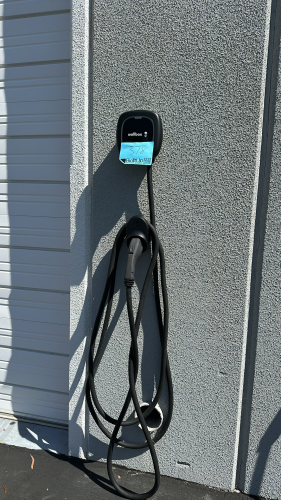 WALLBOX CHARGERS S.L. MOUNTED ELECTRIC VEHICLE CHARGER, OCPP, W/ 25ft CABLE, MODEL: PUP1-U-1-6-C-002 PULSAR PLUS, S/N: 603579