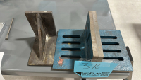 LOT OF (3) ASSORTED RIGHT ANGLE PLATES, DIMENSIONS: (2) 6" x 8" x 5", (1) 6" x 4" x 6"