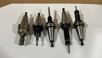 LOT OF (5) ASSORTED CAT40 TOOL HOLDERS, TO INCLUDE: MARITOOL, ACCUPRO, ETC.
