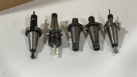 LOT OF (5) ASSORTED CAT40 TOOL HOLDERS, TO INCLUDE: MARITOOL, UNIVERSAL ENG., ETC.