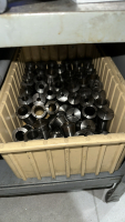 LOT OF ASSORTED LATHE TOOLING, W/ 2-DOOR METAL CABINET, TO INCLUDE: CONCENTRIC SPRING LOADED LIVE CENTERS, ASSORTED SIZED COLLETS, ROTARY CHUCKS, ETC. - 8