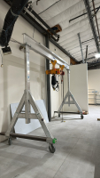 SPANCO 3-TON PORTABLE ALUMINUM GENTRY CRANE, MODEL: 3ALU1510, S/N: VJ1316-001, MFG DATE: 12/2017, TO INCLUDE: HARRINGTON 3-TON CRANE HOIST, CM SERIES 622 2-TON CRANE HOIST - 2