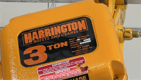 SPANCO 3-TON PORTABLE ALUMINUM GENTRY CRANE, MODEL: 3ALU1510, S/N: VJ1316-001, MFG DATE: 12/2017, TO INCLUDE: HARRINGTON 3-TON CRANE HOIST, CM SERIES 622 2-TON CRANE HOIST - 6