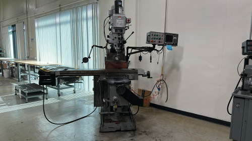 FIRST 60" x 10" VERTICAL MILLING MACHINE,W/ SWI TRAK AUTO GEOMETRY ENGINE DRO, PARTS No. 20180R, S/N: 166599
