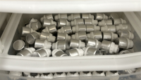 LOT OF (7) 3-DRAWER PLASTIC ROLLING STORAGE CABINETS, DIMENSIONS: 22" x 15" x 25", TO INCLUDE: 1000 mL BOTTLES, OFFICE SUPPLIES, TWEEZERS, ETC. - 3