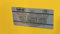 EDSAL MANUFACTURING COMPANY FLAMMABLE LIQUIDS STORAGE CABINET, DIMENSIONS: 43" x 18" x 44" - 2