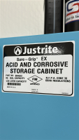 JUSTRITE SURE-GRIP EX 45 GAL. ACID AND CORROSIVE STORAGE CABINET, DIMENSIONS: 43" x 18" x 65", MODEL: 894522 - 2
