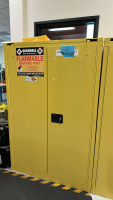 A&A 2-DOOR FLAMMABLE STORAGE CABINET 90 GALLON MODEL: A390 DIMENSIONS; 43" x 31" x 63"