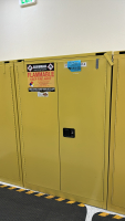 A&A 2-DOOR FLAMMABLE STORAGE CABINET 90 GALLON MODEL: A390 DIMENSIONS; 43" x 31" x 63"