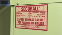 A&A 2-DOOR FLAMMABLE STORAGE CABINET 90 GALLON MODEL: A390 DIMENSIONS; 43" x 31" x 63" - 2