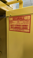 A&A 2-DOOR FLAMMABLE STORAGE CABINET 90 GALLON MODEL: A390 DIMENSIONS; 43" x 31" x 63" - 2