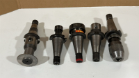 LOT OF (5) ASSORTED CAT40 TOOL HOLDERS, TO INCLUDE: MARITOOL, LYNDEX, ETM, ETC.